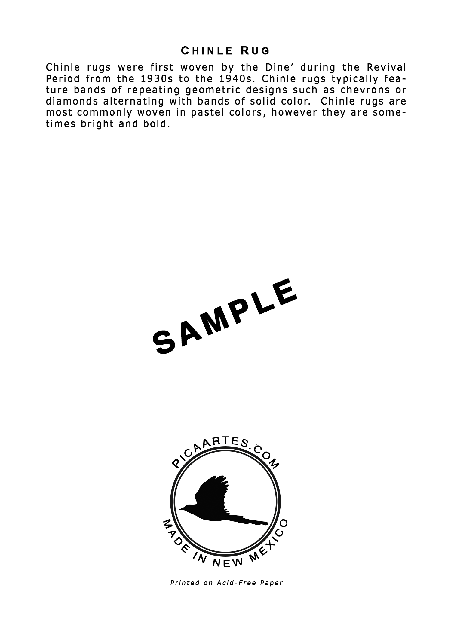 Chinle Rug Card Back